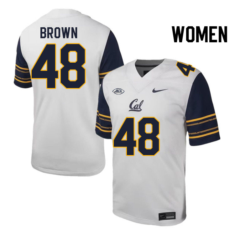 Women #48 Wesley Brown California Golden Bears ACC Conference College Football Jerseys Stitched Sale